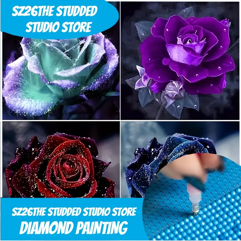 

Sz26The Studded set of DIY flower pattern diamond paintings - Full round diamonds -5D diamond painting patterns for living room