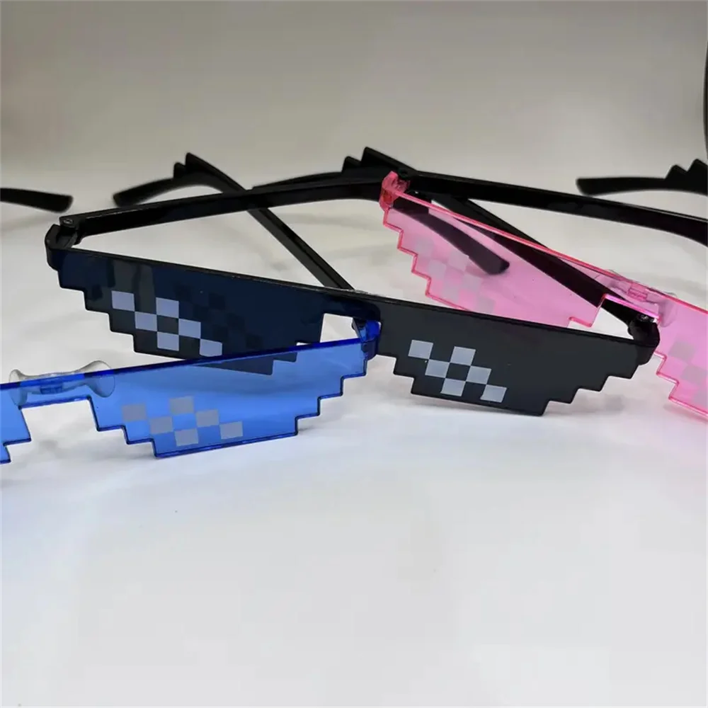 Mosaik Lustige Party Brille Festival Party Foto Requisiten Anime Pixel Brille Pixelated-Meme Gamer Dekor Bevorzugung Lustige Kreative Geschenke – Detail 13