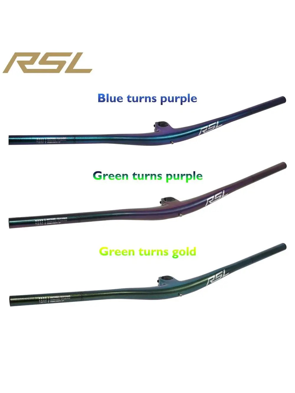 AliExpress ULLICYC Bike RSL mountain bike full carbon fiber handlebars, integrated handlebars, XC bar, gradient color, 27.5mm Rise MTB accessories