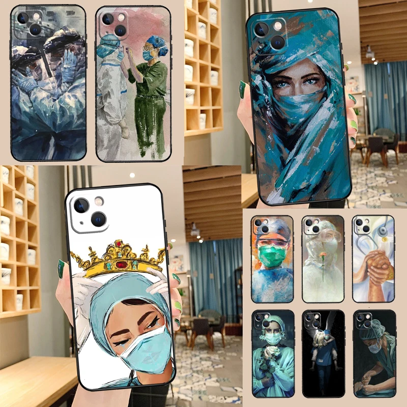 Medicine Doctor Nurse Phone Case For iPhone 11 12 13 14 15 16 Pro MAX 12 13 Mini X XR XS Max Plus Cover Coque