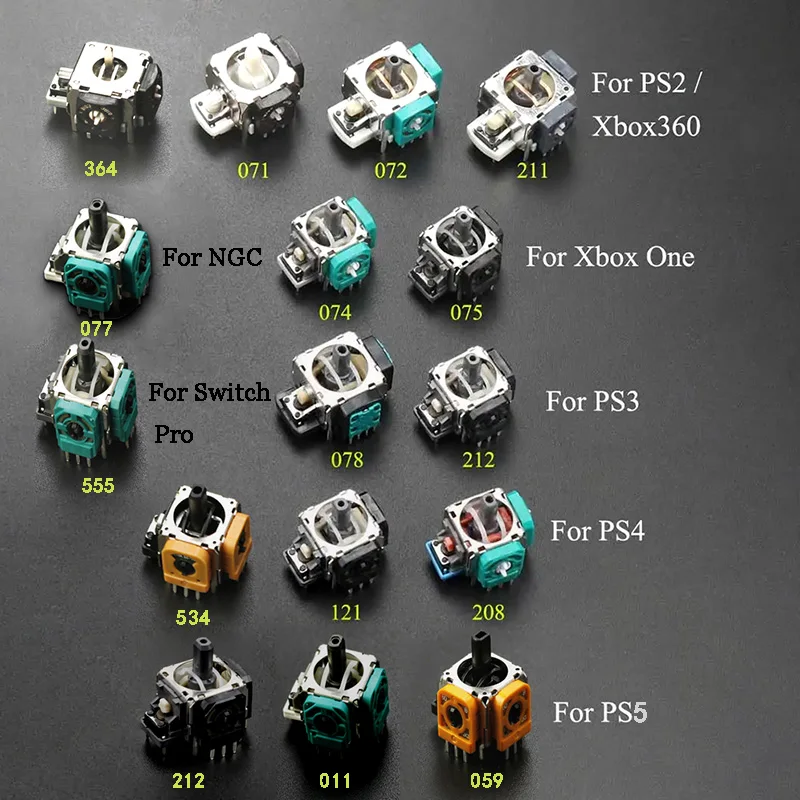 2 buah stik pegangan Analog 3D stik Joystick pengendali Rocker modul untuk Xboxone Xbox360 Xbox Elite2 PS2 PS3 PS4 PRO NGC Switch Pro