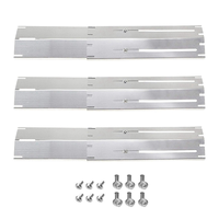 IYBBW-Adjustable Stainless Steel Heat Plate BBQ Gas Grill Replacement Set Outdoor Cooking Accessories Kit for Kitchen 3PCS