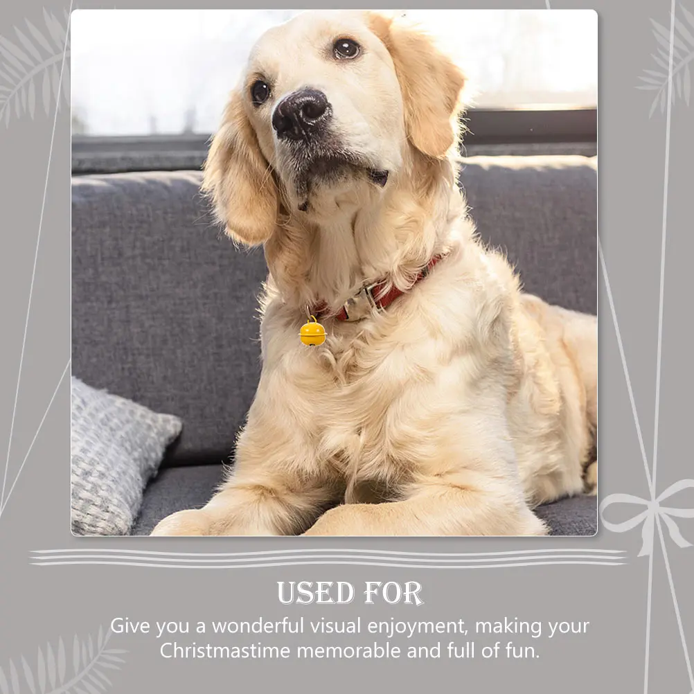 

40pcs Colorful 22mm Painted Metal Pet Decorative Cat Bells Bells Keychain Accessories Christmas Decor Dog Cat Puppy