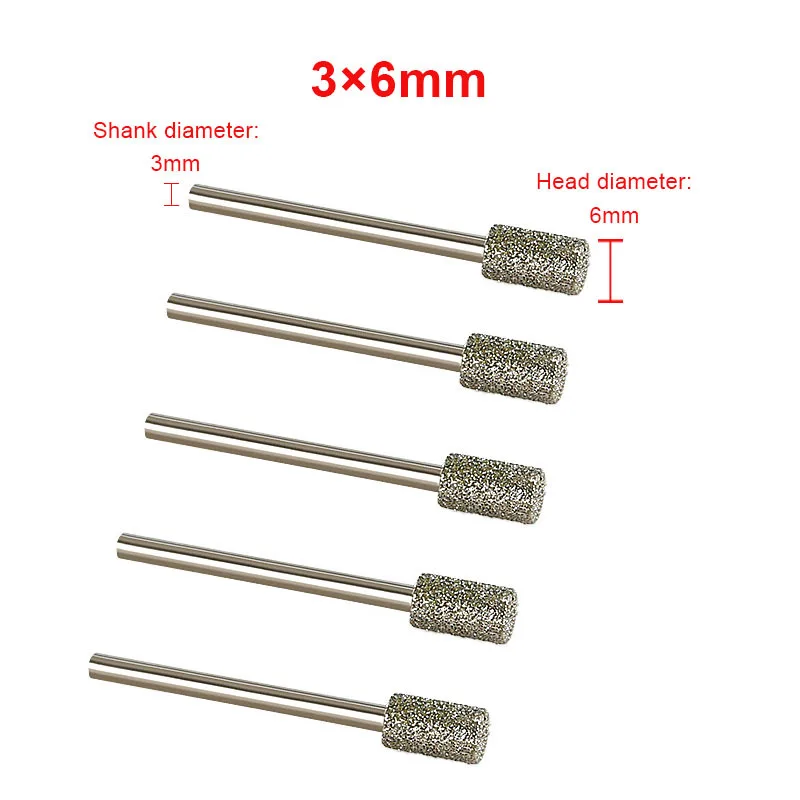 3mm-20mm Steinschleifkopf mit 3/6mm Schaft für Dremel Rotationswerkzeug zum Schleifen und Schnitzen von Steinen und Edelsteinen – Detail 13