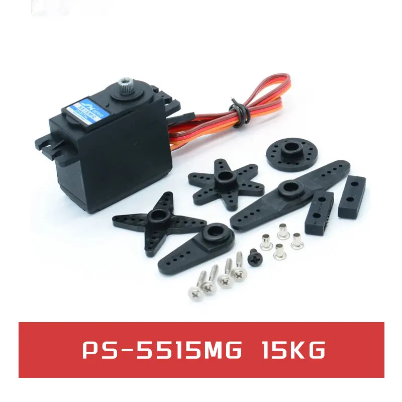 

JX Servo PS-5515MG 15KG High Precision Steering Metal Gear Analog Standard Servo For 1:8/1:10 RC Car Airplane Parts