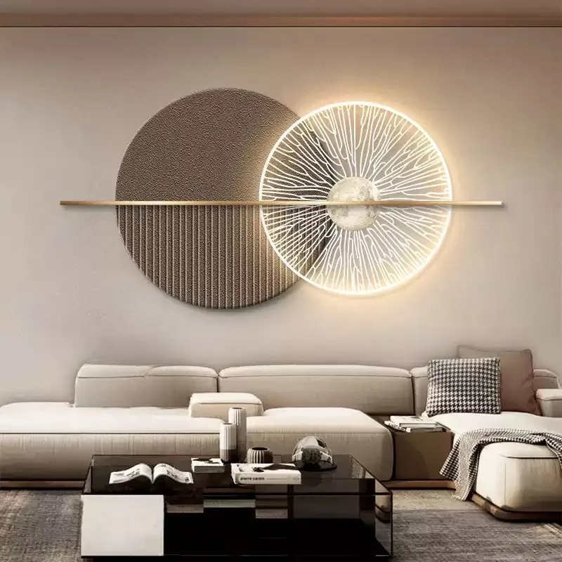 Modern Light Luxury Abstract Sandstone Wall Art, Sofa Background Painting for Living Room & Bedroom Decor