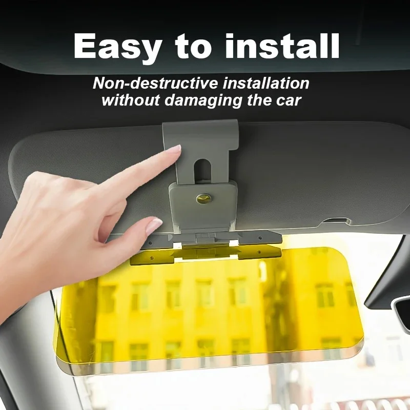 Universal Car Sun Visor 33x19cm, Anti Glare Sunshade for Windshield, Daytime Sun Protection