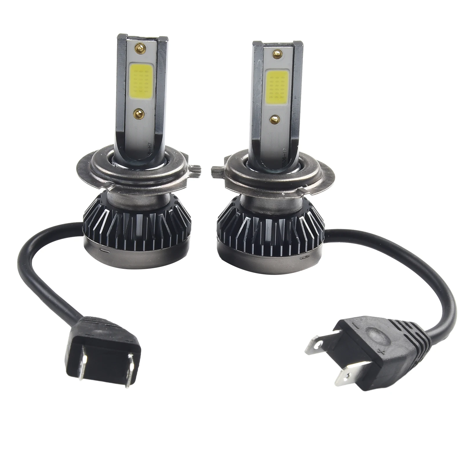 2Pcs H7 Car Light LED Headlight 200W 20000LM Hi/Low Beam Bulbs Kit 6000K Canbus Error Free Headlight Replacement