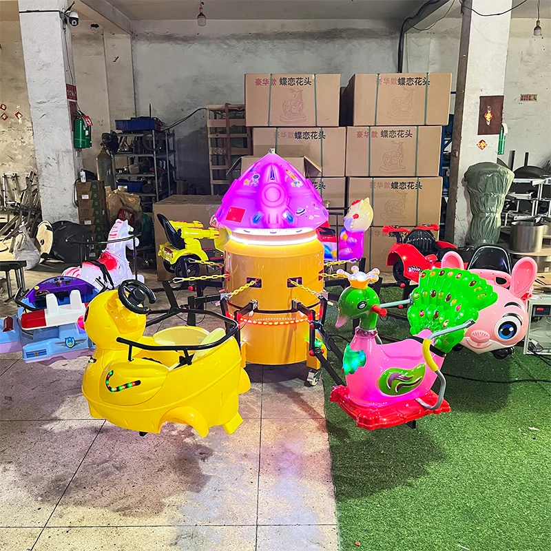 

Customized Modern Kids Ride On Plane Merry-Go-Round Horse Electric Amusement Park Equipment Mini Carousel