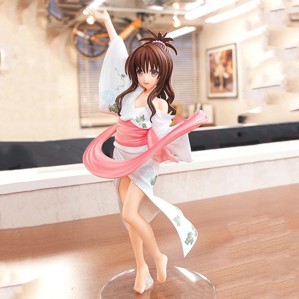 Anime Momo Belia Deviluke rysunek Lala Satalin Deviluke figurka Yuuki Mikan model ozdoby na biurko kolekcja prezentów 26.5cm