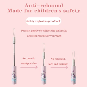 Automatischer Regenschirm rosa Einhorn -Prinzessin Kronschirm, windige Regenschirme, reflektierender Streifen -Design -Regenschirm ohne Abpraller 6 Hauptverkaufswächter Elsa - №5