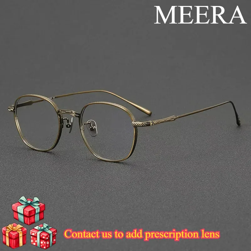 

Top Quality Retro Round Eyeframe Ultra Light and Comfortable Titanium Alloy Men's and Women's Fashion Trendy Eyeframe Lady Girl