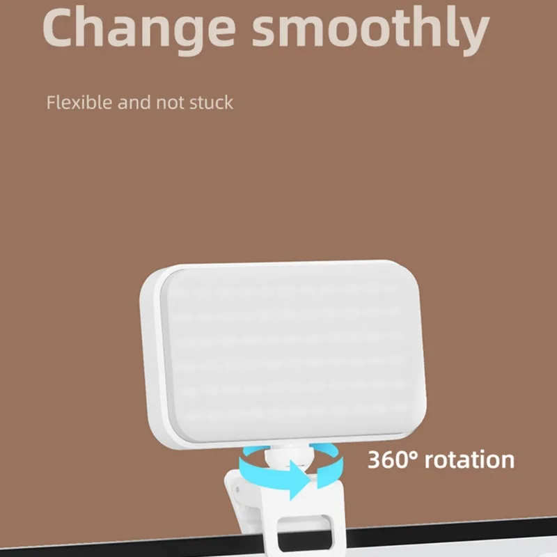 Portable LED Selfie Light Adjustable 3 Light Modes 360Degree Rotation Phone Selfie Lights Clip for Cell Phone IPad Laptop Camera