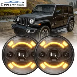 7 Inch Ranger Smiley LED Lighthouse Projector Face Pattern Headlight for Harley Ultra Classic Electra Lighthouse 4x4 Wrangler JK