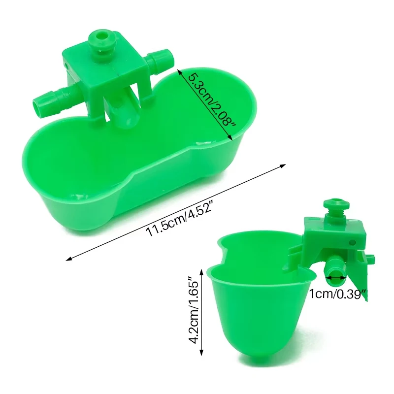 5/10/20 PCS Automatic Bird Quail Drinking Bowls, Chicken Poultry Watering Equipment Waterers, Double Cups Drinker with Screws