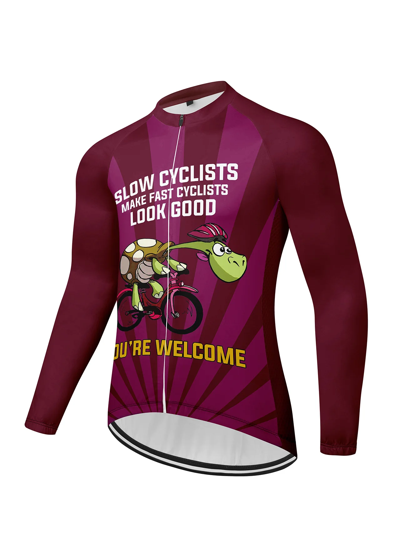 Cycling Jersey Men Bike Top MTB Bicycle Shirt Mountain Road Riding Clothing Long Sleeve 3 Rear Pockets 3D-printed turtle pattern