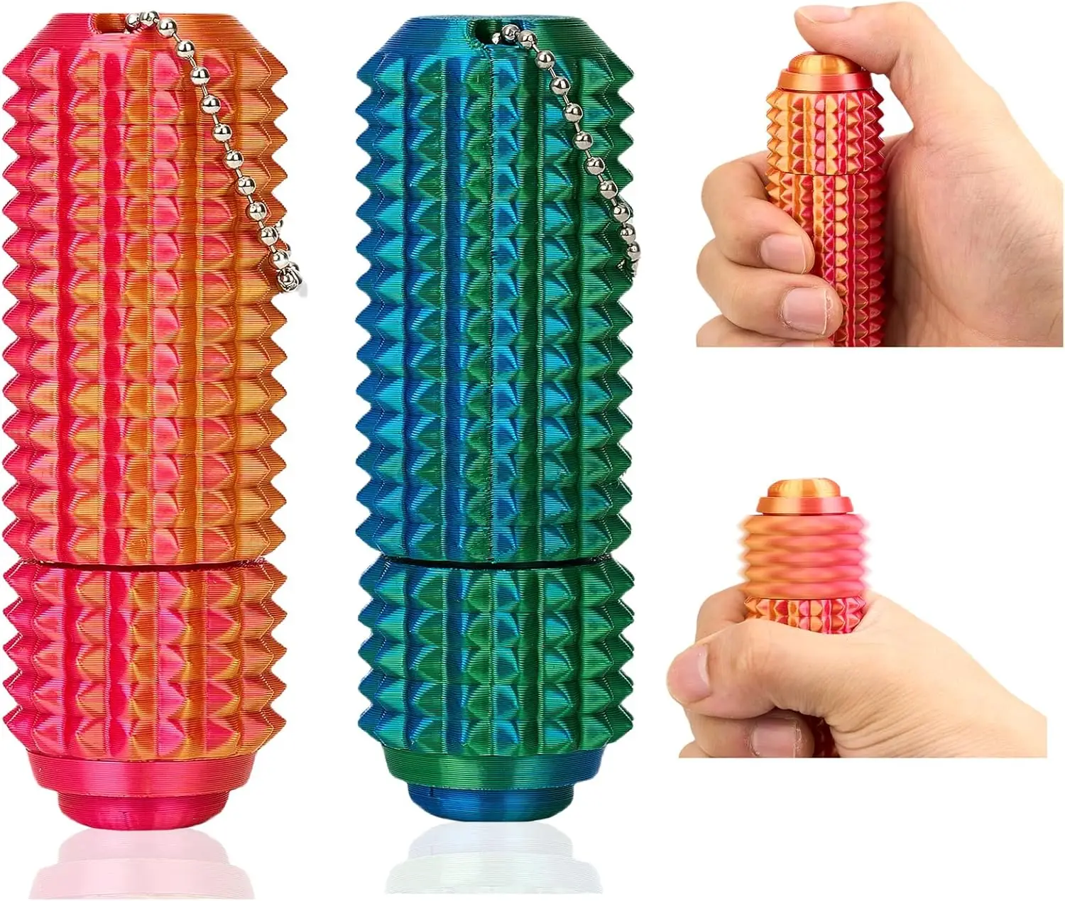 

Игрушка-спиннер 3-в-1 для снятия стресса, с кнопкой-клик и функцией имитации болевых ощущений, с брелоком