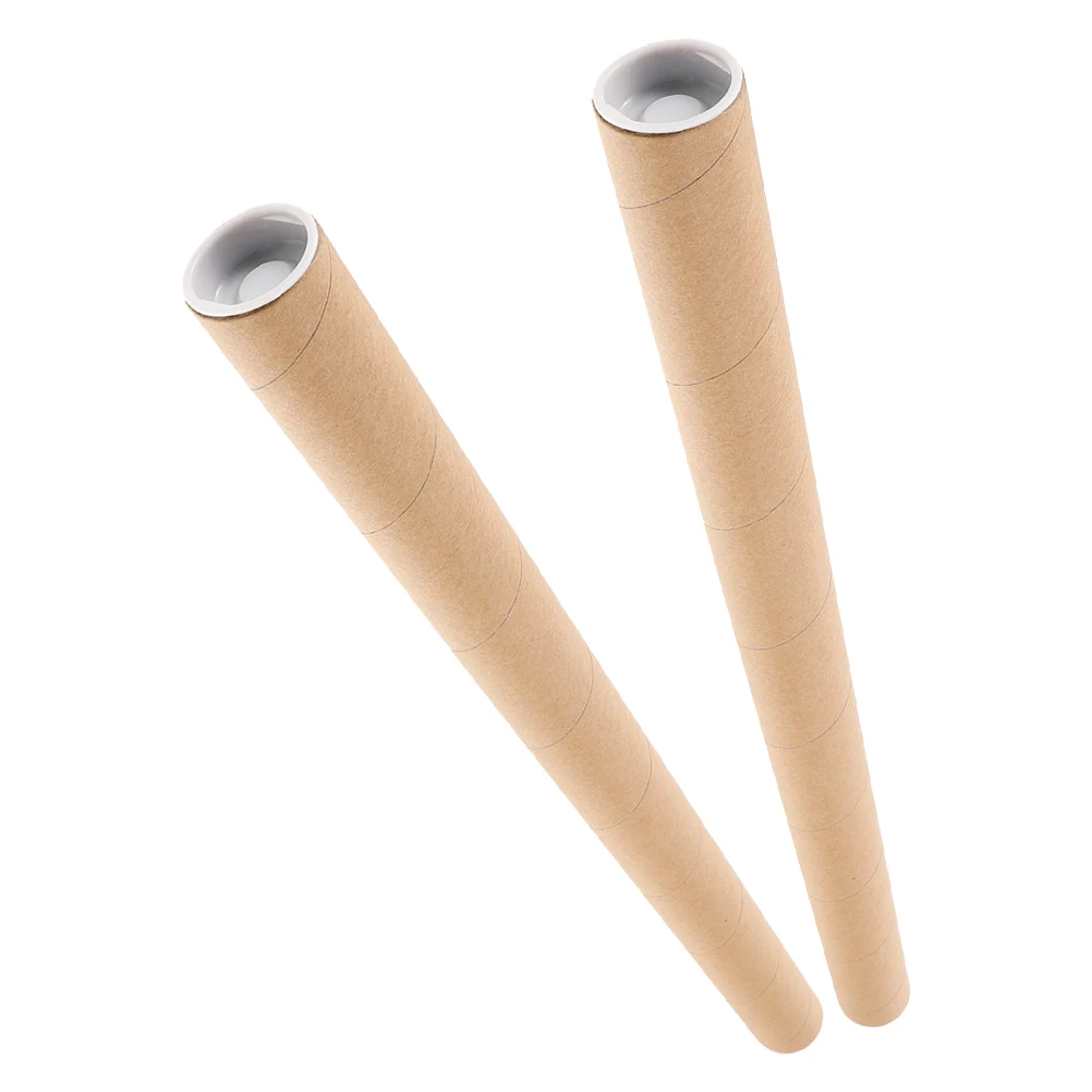 

2Pcs Heavy-Duty Kraft Paper Mailing Tubes Round Art Print Storage Tube for Posters Drawings Blueprints Carry Drawing Tube