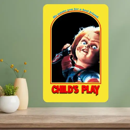Child's Play Chucky Metal Movie Poster Sign