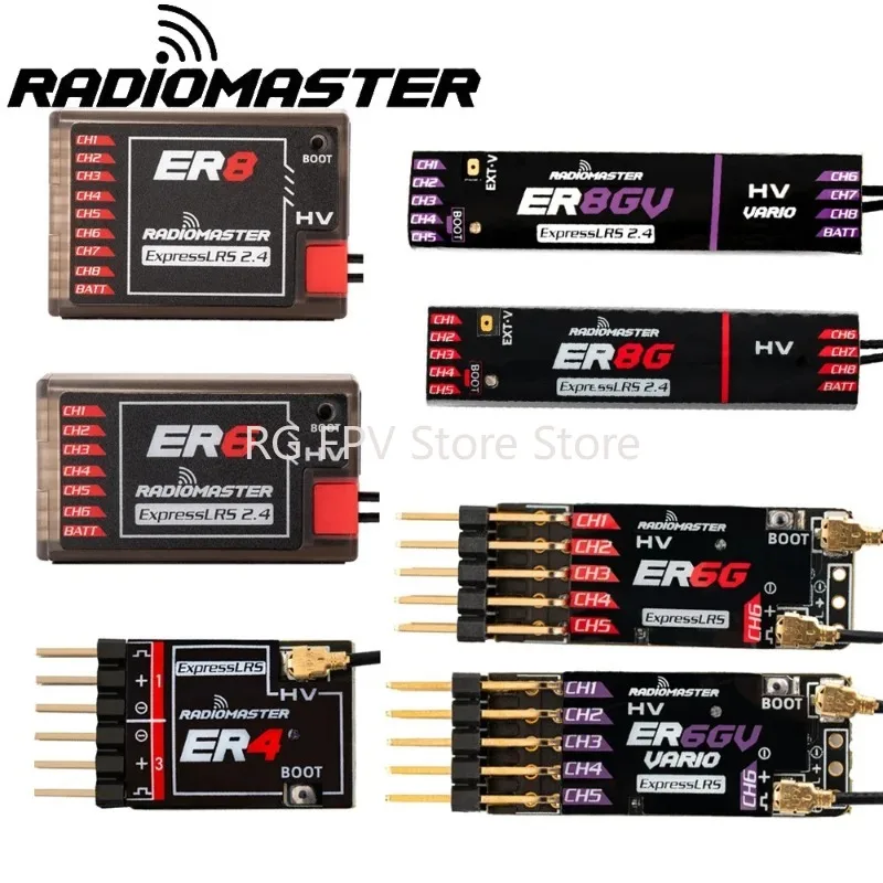 

Радиомастер ER4 4CH/ ER6 ER6G ER6GV 6CH/ ER8 ER8G ER8GV 8CH 2,4 GHZ Expresslrs Elrs PWM приемник для радиоуправляемого автомобиля/лодки/самолета игрушка