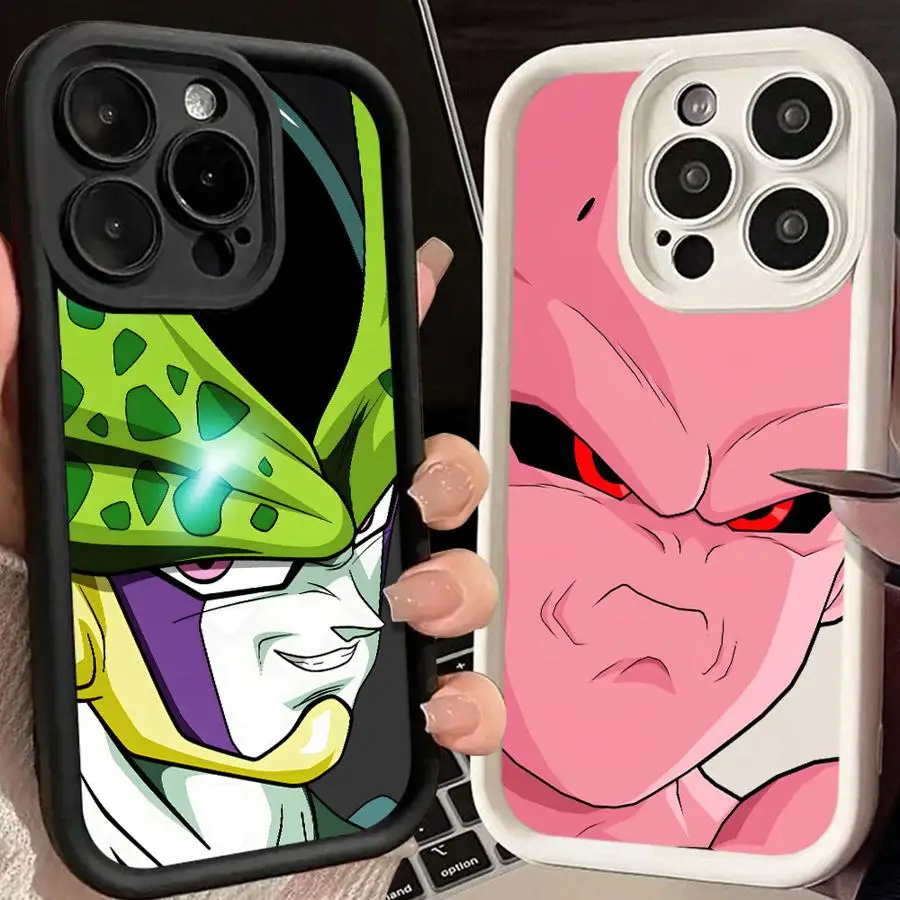 아이폰 XS Max 15 16 14 Plus XR 13 12 11 Pro Max 17 Air 16e용 케이스, 소프트 커버, 드래곤볼 Z 셀 마진 부우