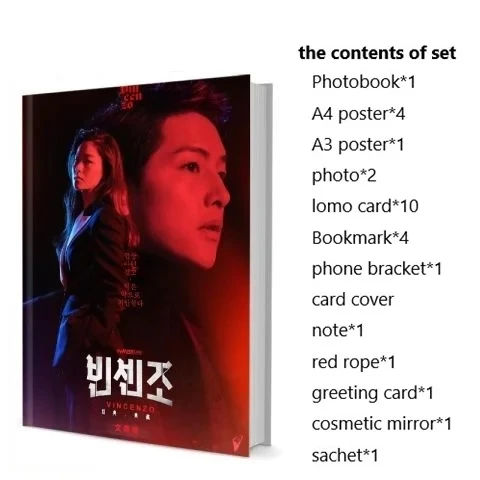 Vincenzo Joong-ki Song Jeon Yeo-bin Taecyeon Photobook Set With Poster Lomo Card Bookmark Photo Album Art Book Picturebook