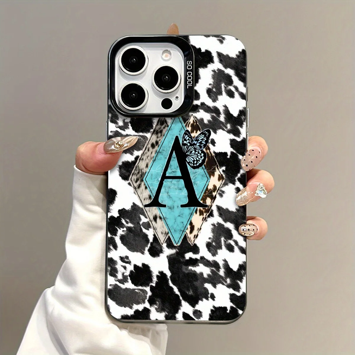

Black printed pattern phone case for iPhone 16 15 14 13 12 11 Pro/ Max/Plus shock-proof rear cover anti-fingerprint