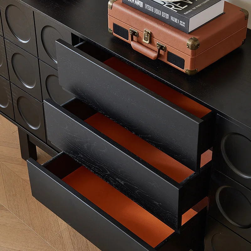 French retro dining side cabinet living room wine and tea cabinet