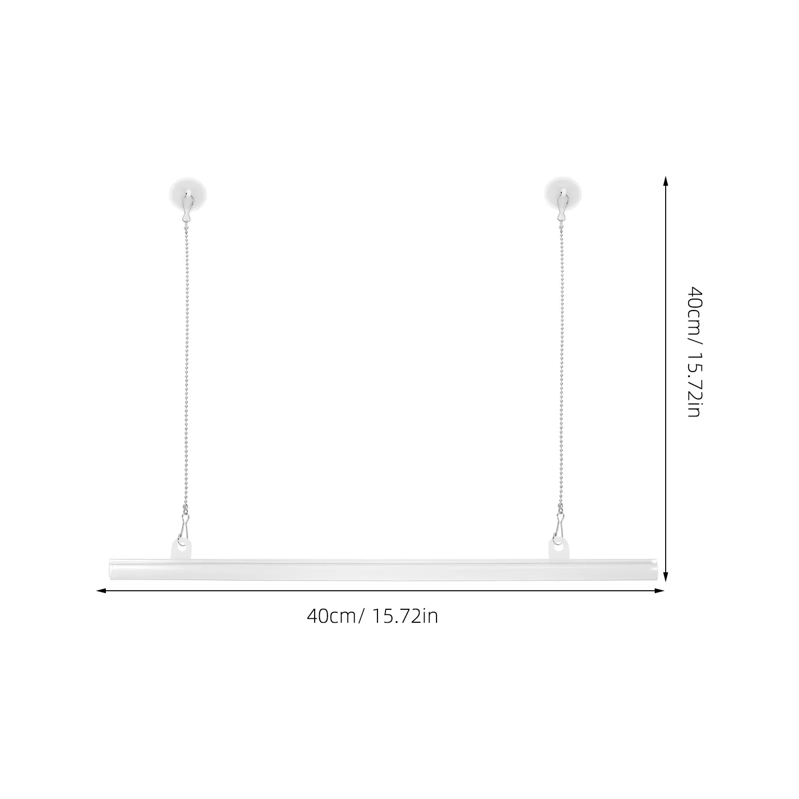 Chain Hanging Kit for Signs – 10 Sets, 50 cm Iron & Plastic Banner Pole Holder for Retail Store Poster Display