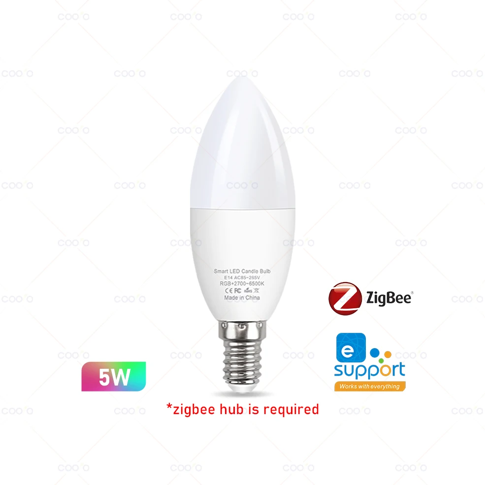 Smart WiFi Zigbee LED Gloeilamp Dimbaar E27 E14 GU10 RGBCW 3000-6000 K LED Kaars Lamp voor Ewelink APP Alexa Google Home Yandex