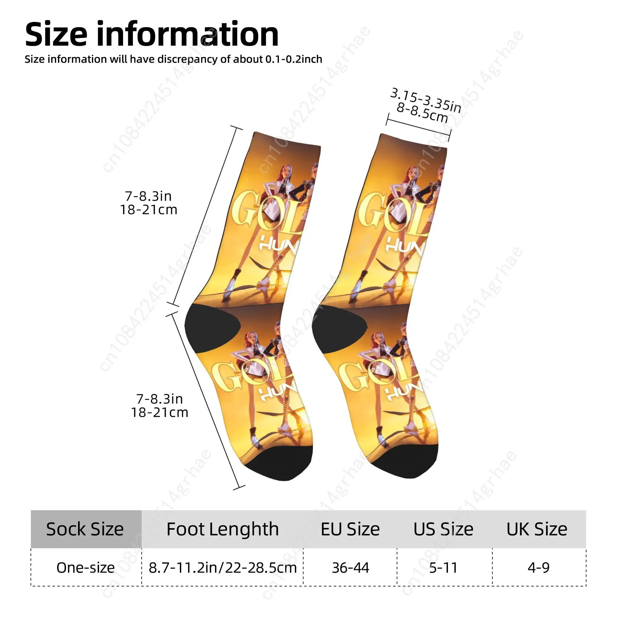 Huntrix Golden Kpop Demon Hunters Calzini Calze antiscivolo Adulti Uomo Calzini da corsa di alta qualità Calzini grafici eleganti primaverili