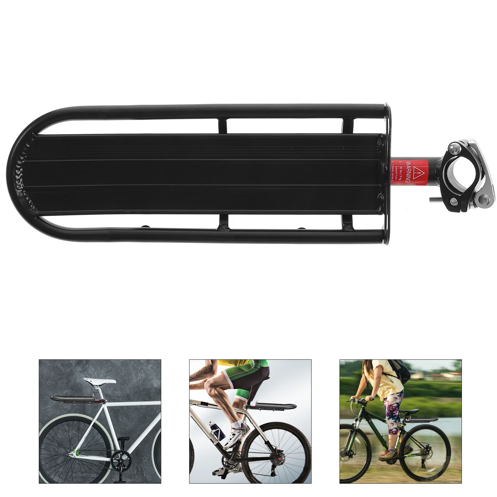 

1Set Aluminum Alloy Bike Carrier Rack 30-50cm Quick Release Rear Pannier Luggage Carrier Mount Cargo Rack Black