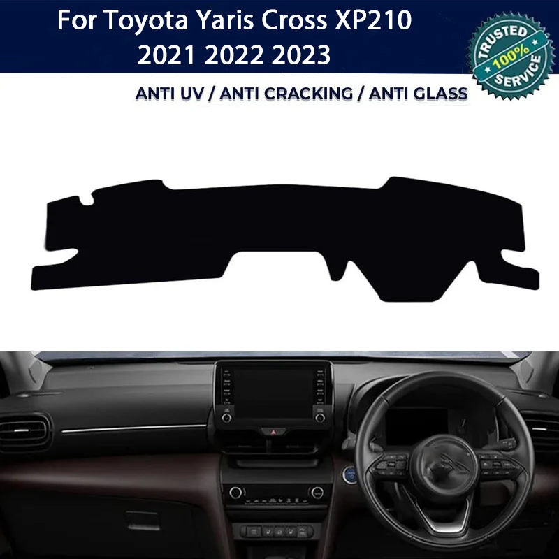 

Custom Anti-UV Dashboard Cover Dash Mat Protector Pad For Toyota Yaris Cross XP210 2021-2023 Center Console Accessories Sunshade