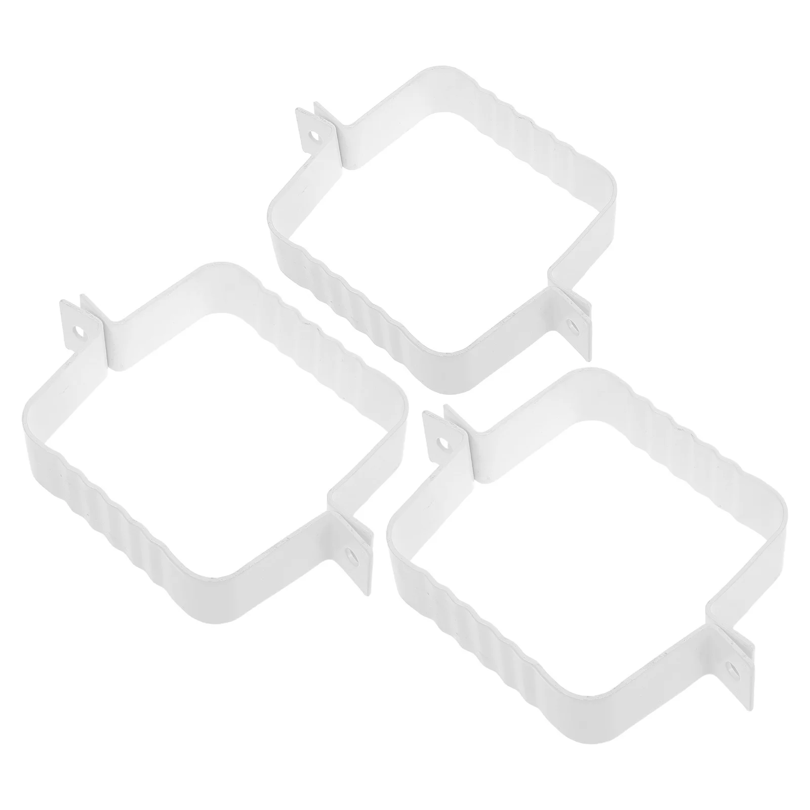 

6Pcs Durable Metal Downspout Brackets Precise Positioning Weatherresistant Pipe Clamps for Residential Commercial Use