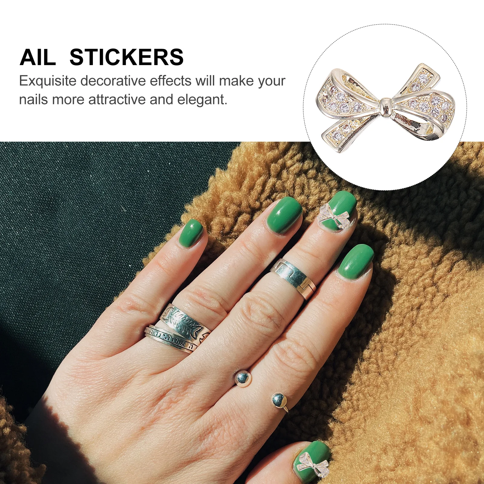 5 uds joyería de uñas diamantes de imitación Bowknot manicura DIY decoración de uñas cristales tachuelas para uso profesional en el hogar