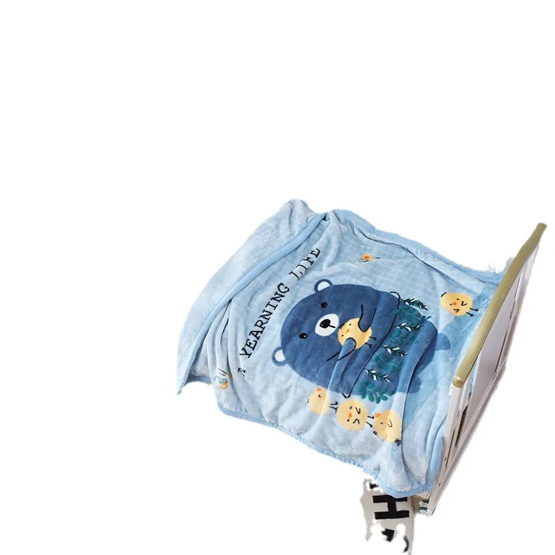 

Double-layer warm thickened children's blanket, autumn and winter baby blanket cloud blanket