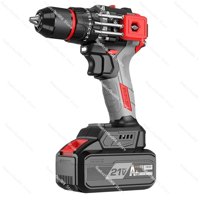 Hand Drill Screwdriver Household Pistol Drill Multifunctional Impact Brushless Percussive Electric Drill Brushless