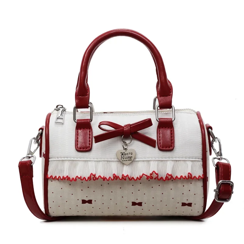 

2025 Women's Chic Bow Axillary Tote - Delicate Printed Shoulder & Crossbody Purse for Effortless Stylish Commuting