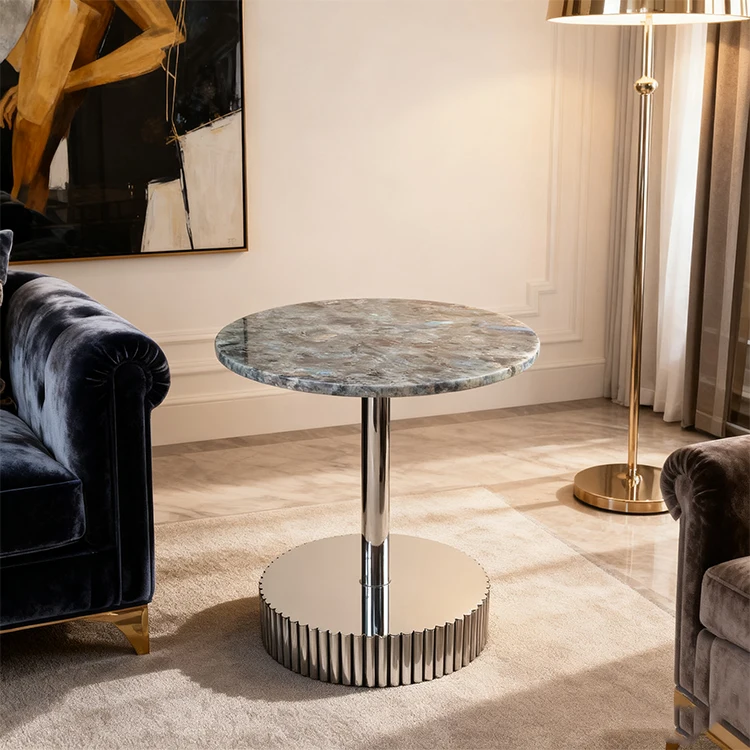Customized Luxury Living Room Coffee Table Modern Italian Minimalist Marble Top Metal Leg Sofa Side Coffee Table Center Table