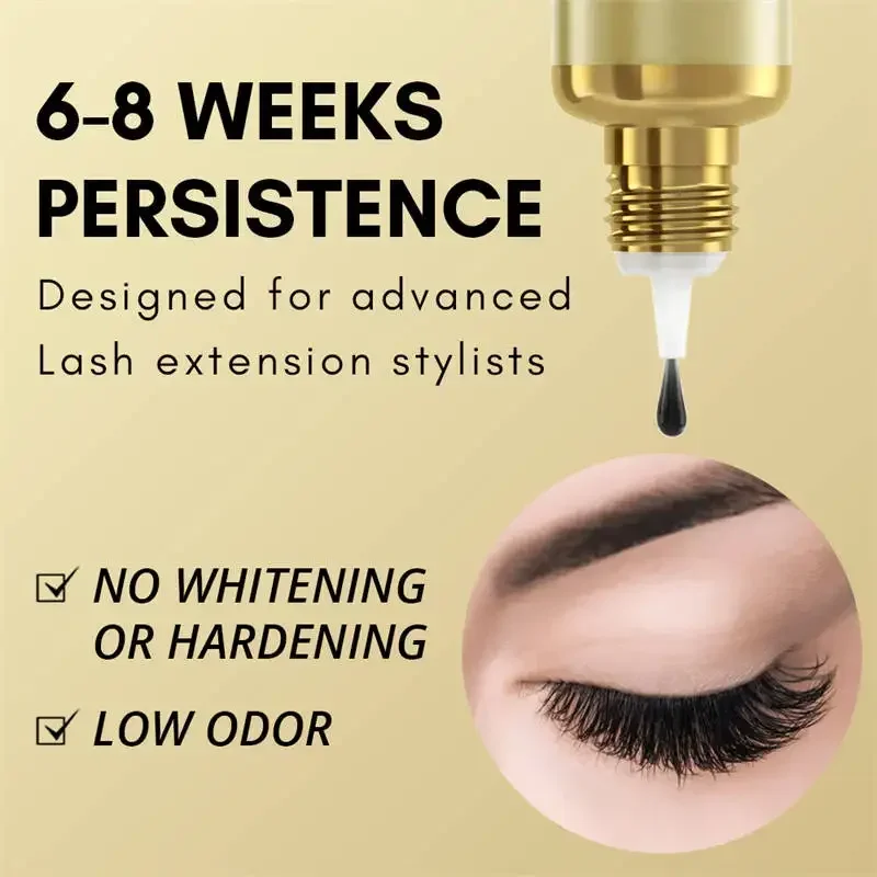 Unimore-Colle à séchage rapide pour cils, sans latex, professionnelle, étanche, approvisionnement d'extension de cils, 0.5s, 2 pièces