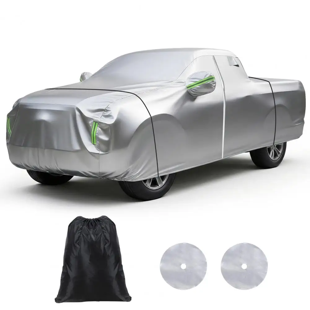 

Pickup Truck Cover, Rain UV Protection Car Tarp With Zipper Door, Length Up To 248 In, Universal Fit Most Regular Cab Short Box