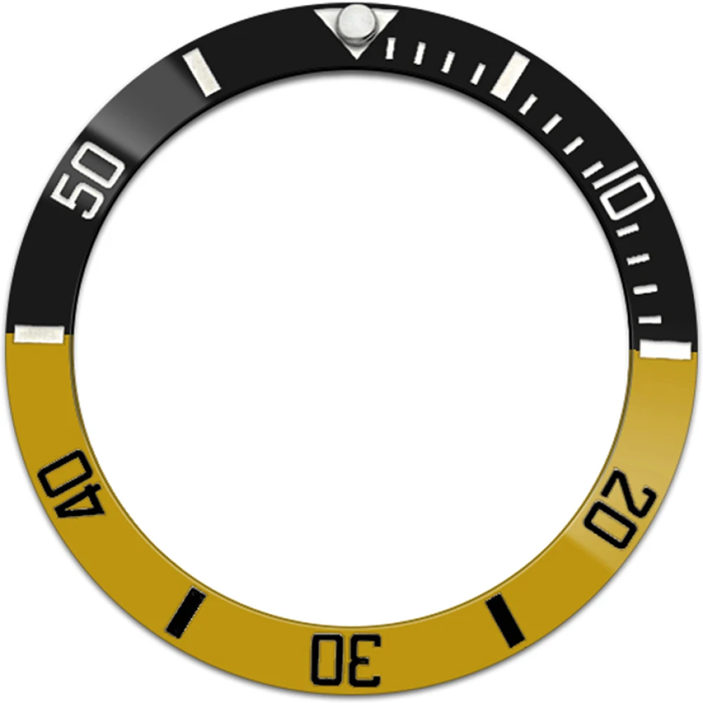 38 مللي متر-30.7 SUB/GMT السيراميك الحافة المنحدر ساعة حلقة 1-11/ 2-22/10-50Index SUB 007 الحلقة الخارجية استبدال أجزاء الساعة #4