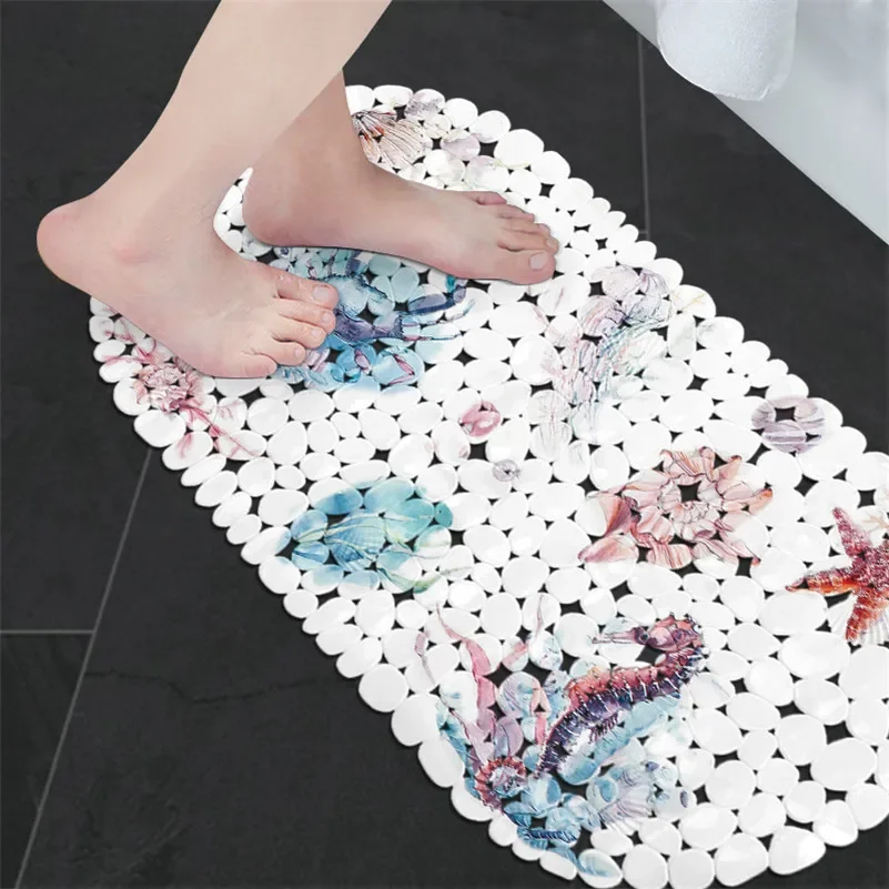 Anti-Slip Bath Mat Ocean animal Bathroom Carpet Rug Pvc bottom Sucker Bathroom Mat tapis salle de bain alfombra bano douchemat