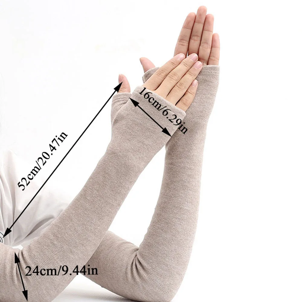 ??Winter Warm Wool Long Gloves Knitted Fingerless Gloves For women Men Hip-hop Glove Elbow Mittens Winter Outdoor Arm Warmer