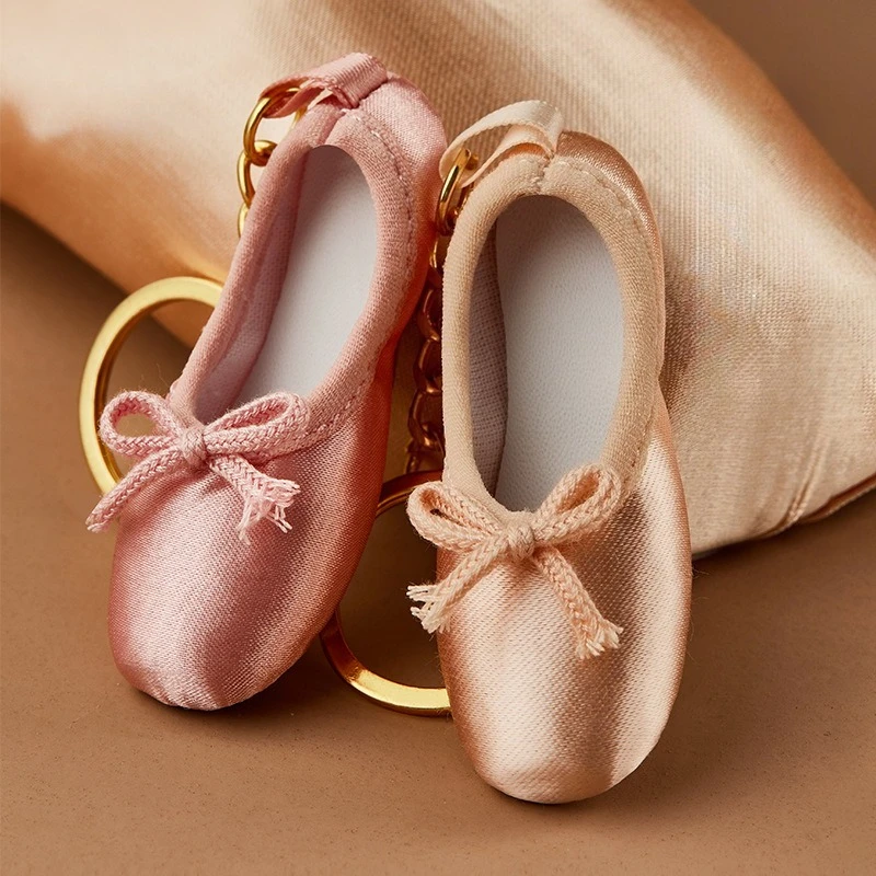 Mini chaussures de danse de Ballet, bibelots faits à la main, chaussures à Pointe, sacs, pendentifs, porte-clés, accessoires