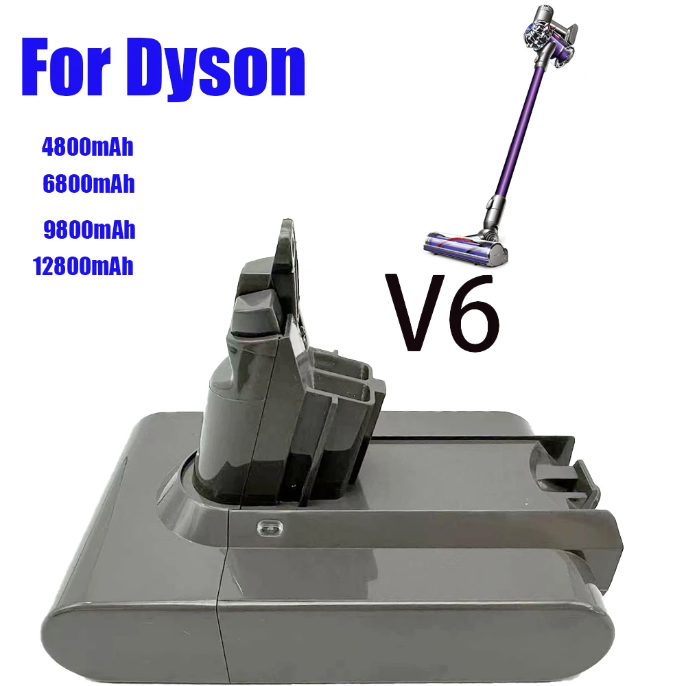 21.6V battery replacement, Dyson V6, DC58, DC59, DC61, DC62, DC72, DC74, front animal SV03, SV04, SV05, SV06, SV07, SV09