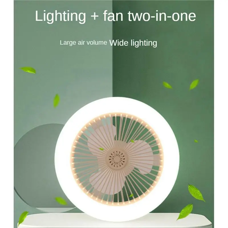[B25B!】 Ceiling Fan With Remote Control And Light 30W LED Lamp Fan Smart Silent Ceiling Fan E27 Converter Base