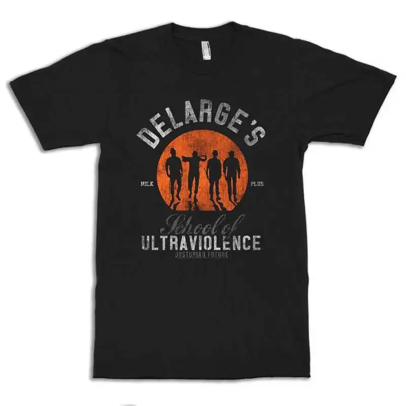 A Clockwork Orange School of Ultraviolence Alex DeLarge T Shirt Vintage Movie Graphic Tee Stanley Kubrick 70's Film Unisex Top