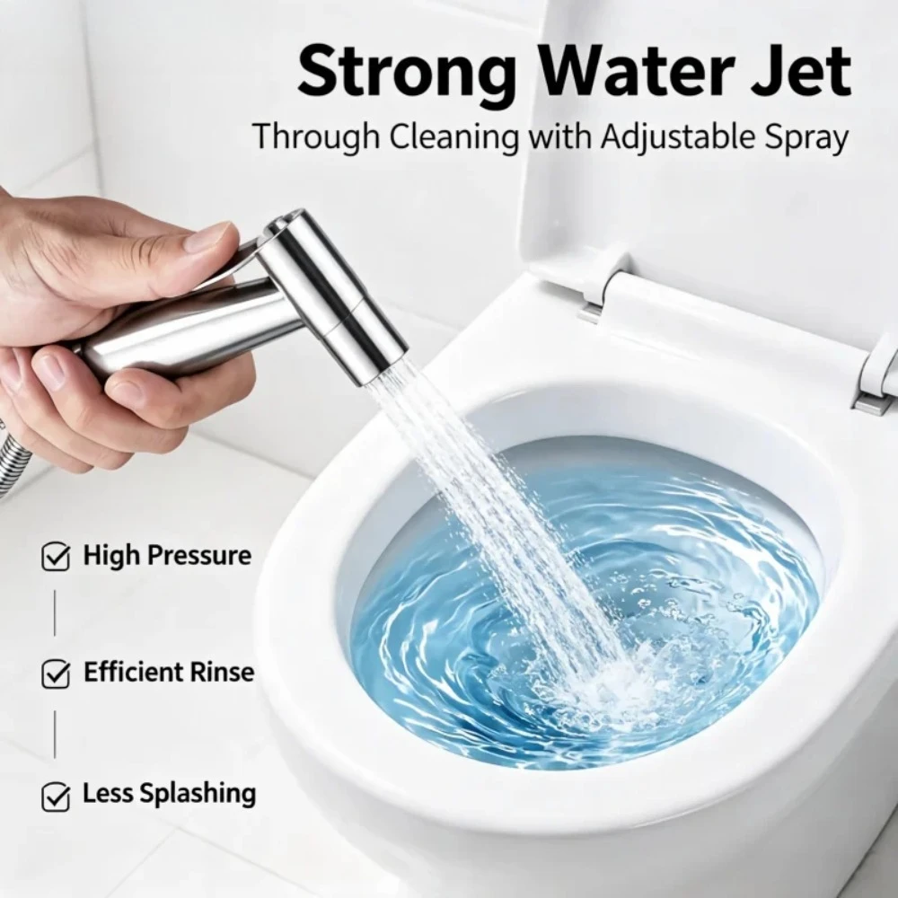 Bathroom Hand Bidet Spray Set Metal Washing Sprinkler Self-cleaning Spray Head for Toilet Hygiene