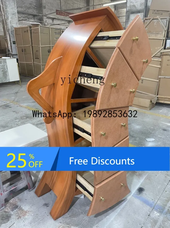 ABC  waist five buckets solid retro bedroom storage cabinet living room drawer cabinet furniture